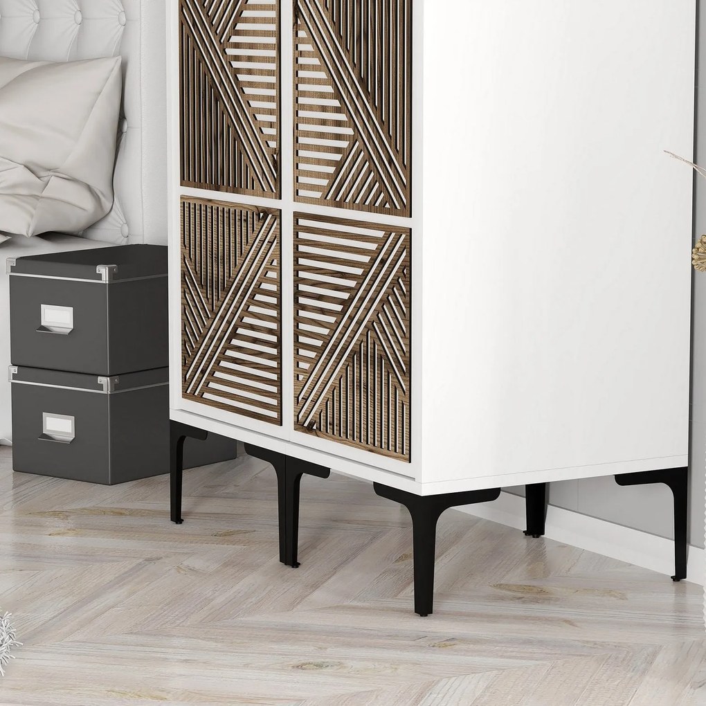 Guarda-Roupa Kumsal PP – Branco – 80 cm x 47,5 cm x 201,4 cm
