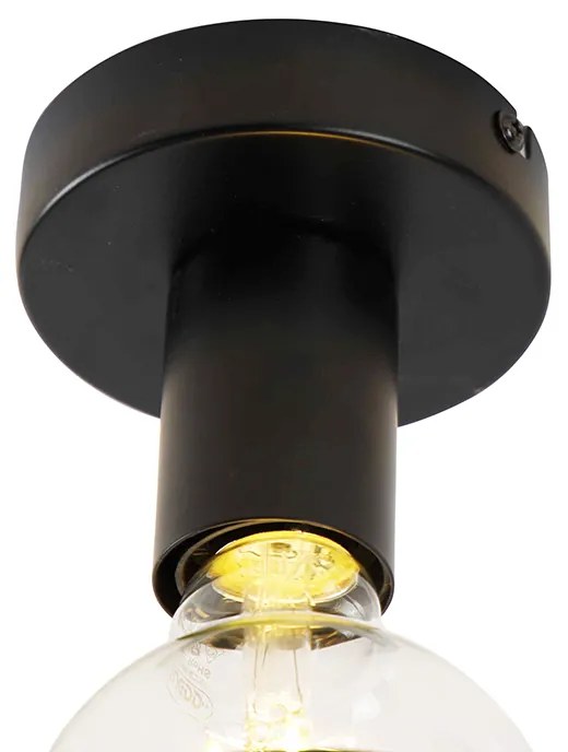 LED Candeeiro de teto design preto com espelho superior G95 preto - Facil Moderno