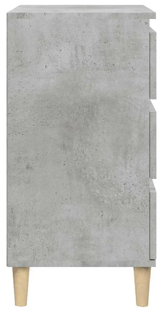 Mesa de cabeceira 40x35x70 cm derivados madeira cinza cimento