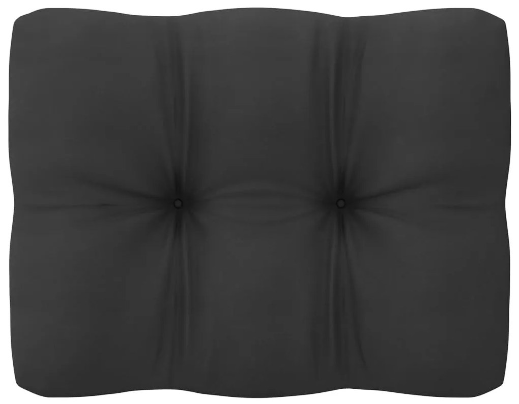 10 pcs conjunto lounge jardim c/ almofadões pinho maciço preto