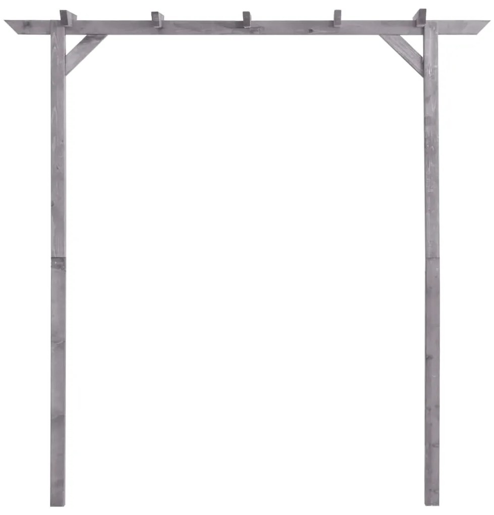 Pérgola de jardim 200x40x205 cm pinho impregnado cinzento