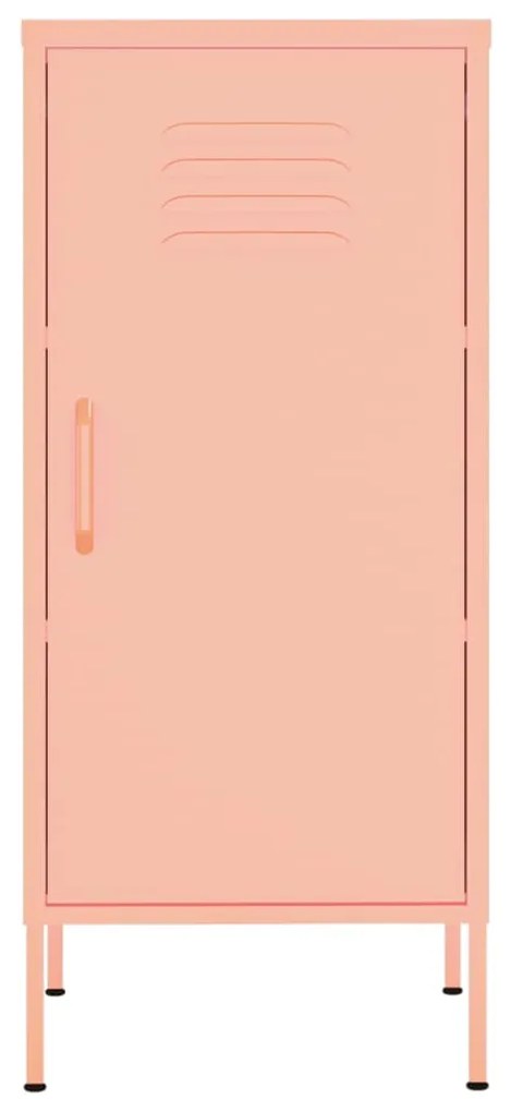 Armário de arrumação aço 42,5x35x101,5 cm rosa