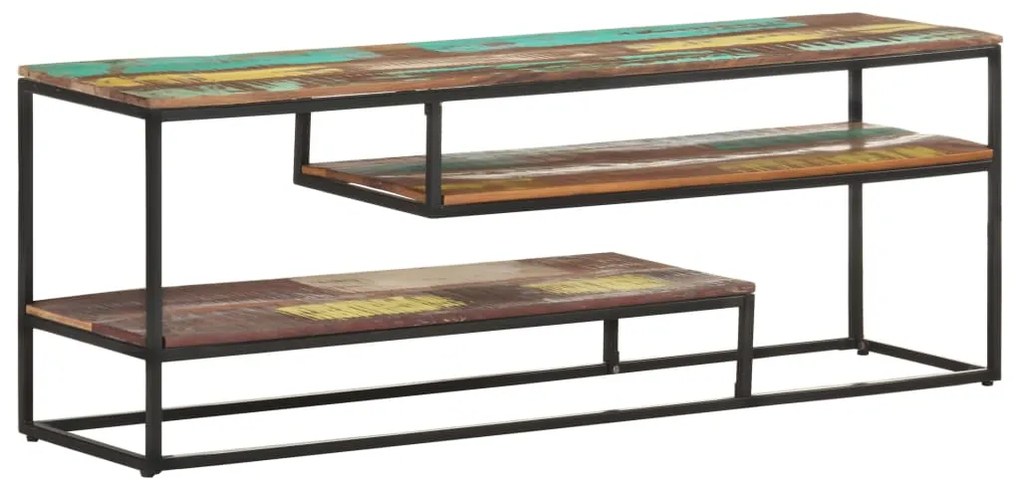 Móvel de TV 130x30x45 cm madeira recuperada maciça