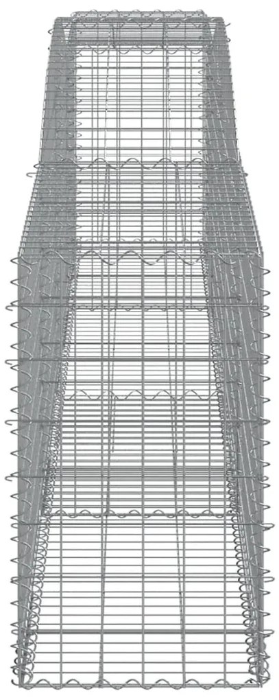 Cestos gabião arqueados 9 pcs 400x50x80/100cm ferro galvanizado