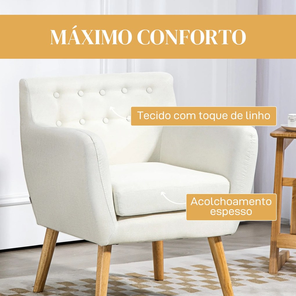 Poltrona de Sala de Estar Poltrona para Dormitório com Apoio para os B