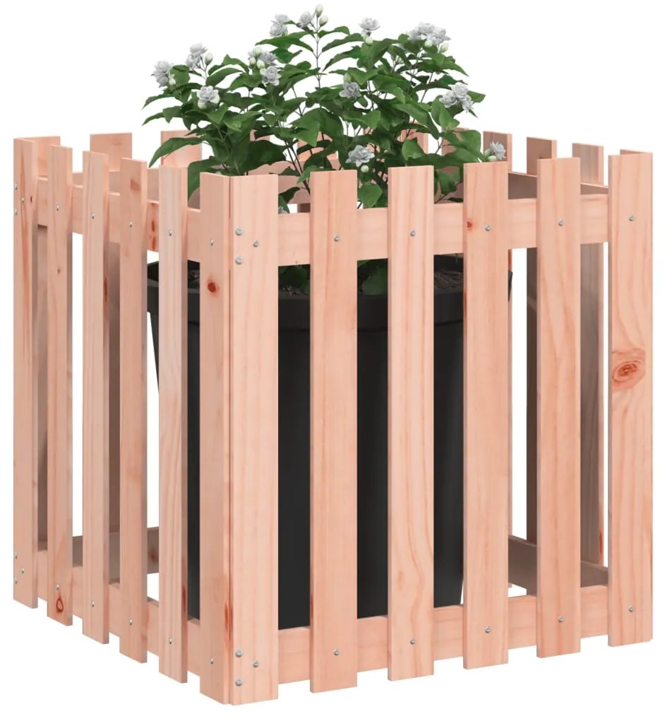 Vaso jardim c/ design cerca 60x60x60 cm madeira douglas maciça