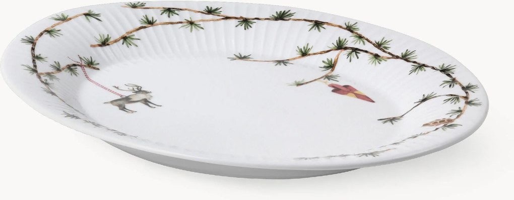 Prato de servir de Natal em porcelana artesanal Hammershøi