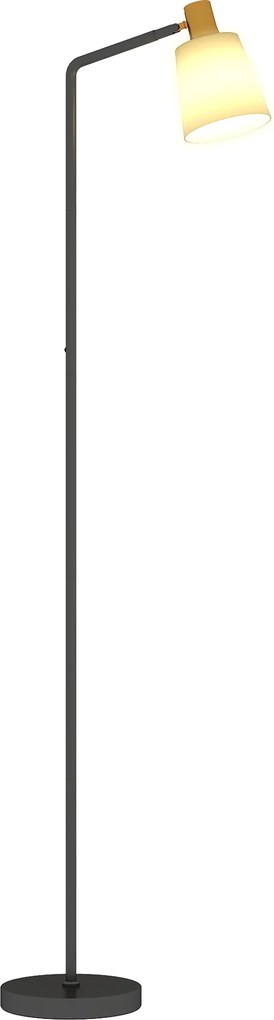Candeeiro de pé para sala de estar 45 x 21 x 148 cm com cabeça giratória a 350°, candeeiro de pé moderno com 3 temperaturas de cor, preto
