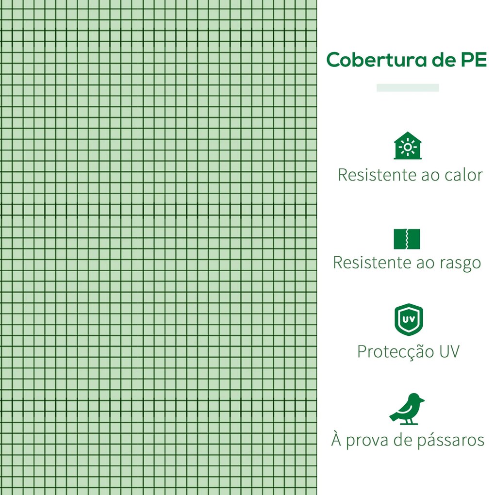 Estufa 295x100x80 cm para Jardim Varanda Estufa Pequena para Cultivo d