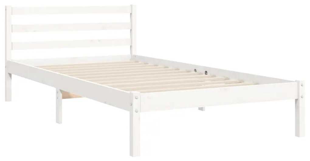 Estrutura de cama com cabeceira 90x200 cm madeira maciça