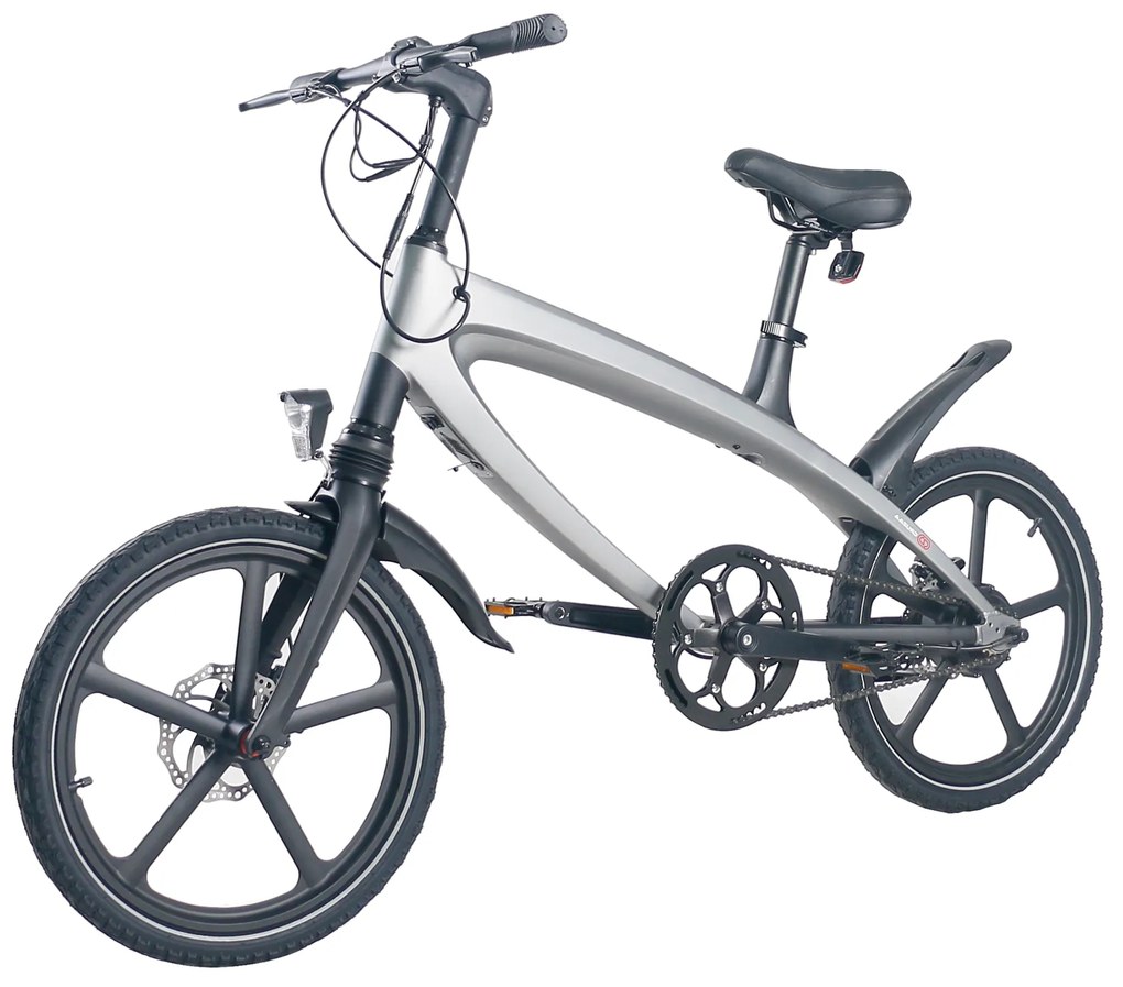 Bicicleta Elétrica – Cruzaa Gun Metal – Cinzento Metálico – 159x59,5x1