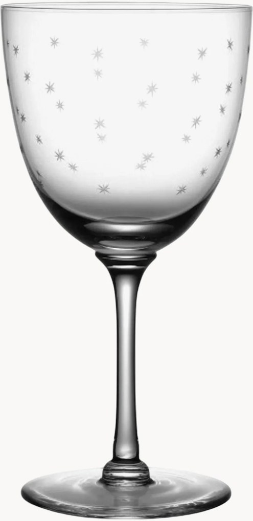 Copos de vinho em cristal artesanal Stars, conjunto de 6
