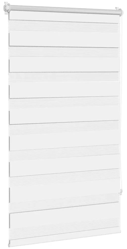Estore de rolo 70 x 120 cm, linhas de zebra / Branco