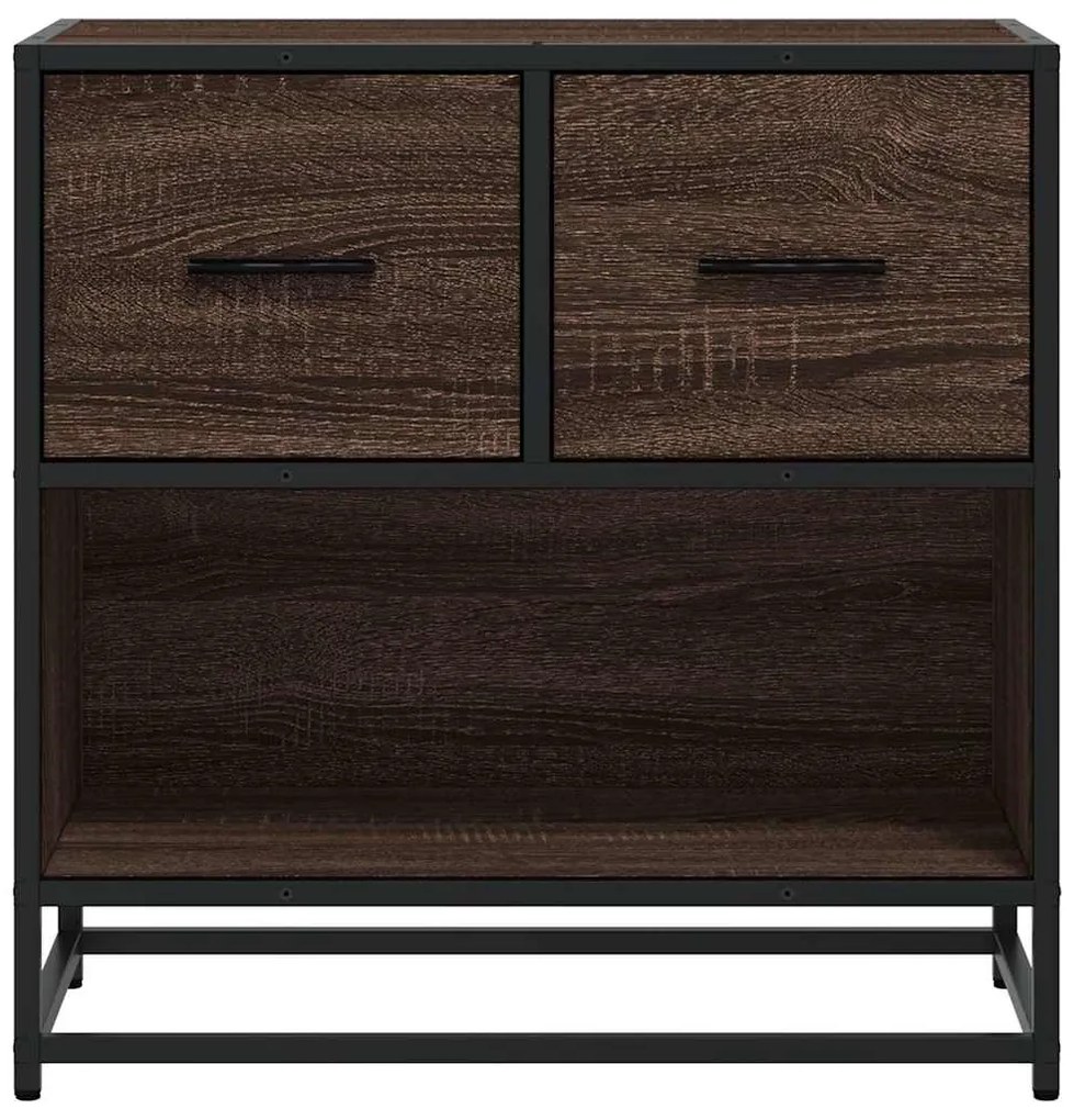 Mesa cabeceira carvalho castanho 60x31x60 cm madeira trabalhada