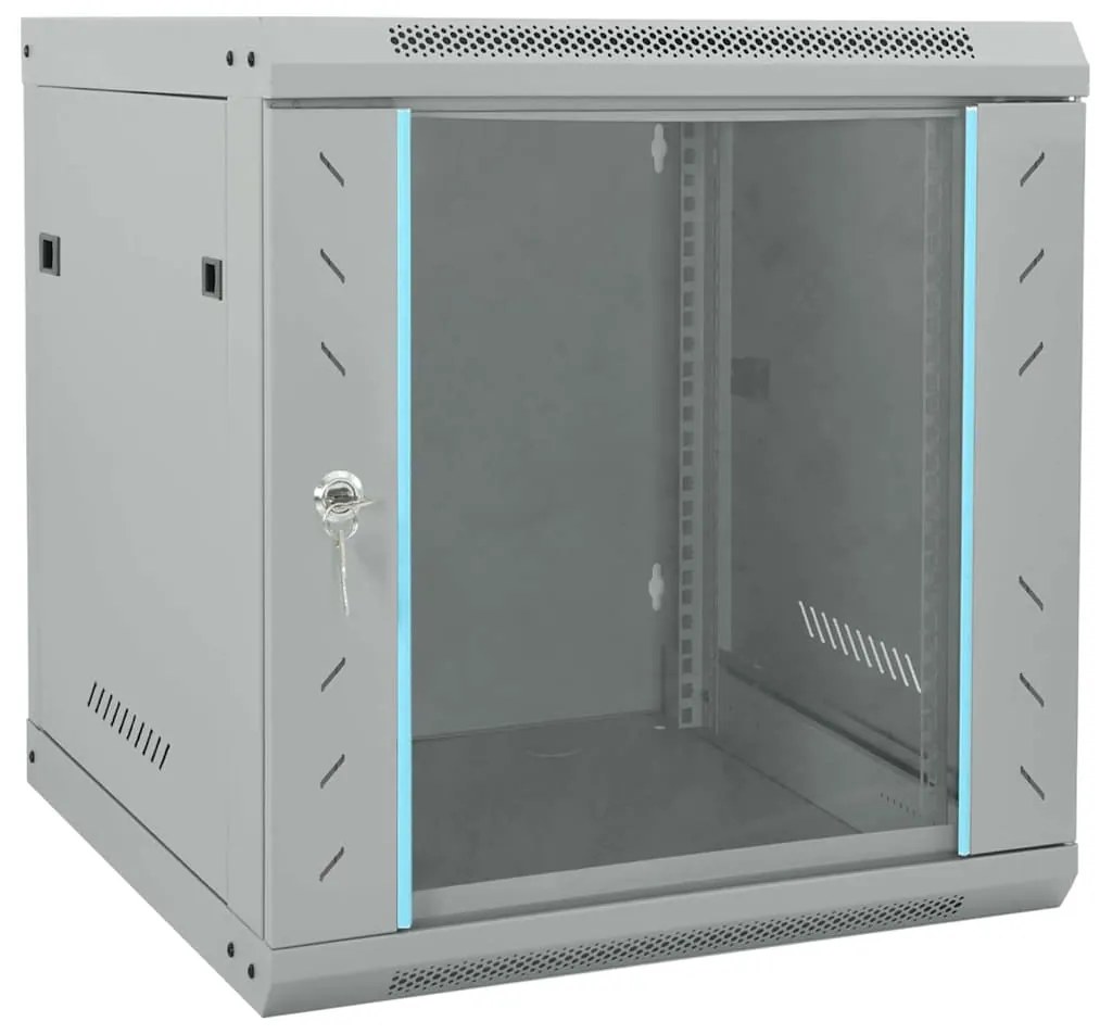 vidaXL Armário de Rede com armazenamento Cinzeto 53 x 60 x 60 cm Aço