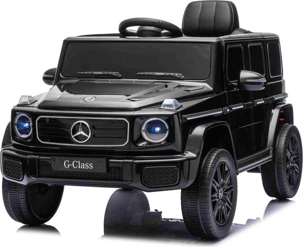 Carro elétrico Crianças 3 a 7 anos Mercedes-Benz 12V G580 Bateria Lìtio, controlo Remoto Preto
