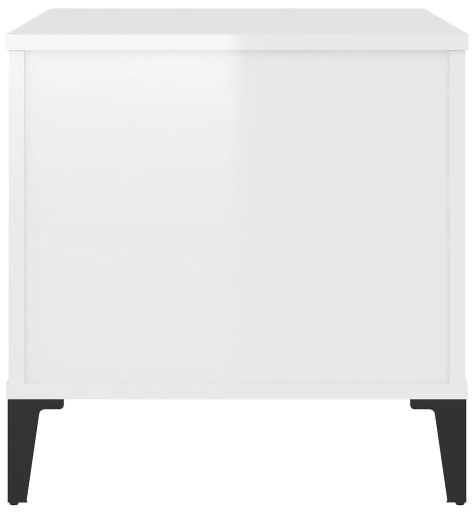 Mesa centro 60x44,5x45 cm derivados de madeira branco brilhante