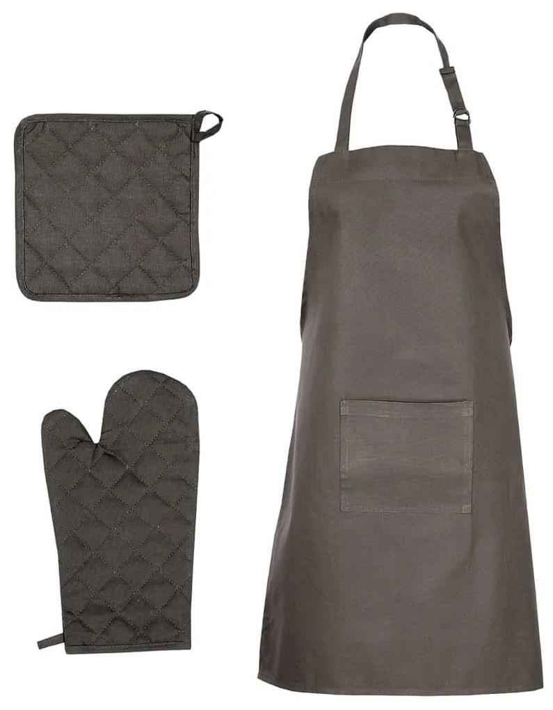 Conj. panos de cozinha c/ luvas e pegas 15 pcs algodão preto