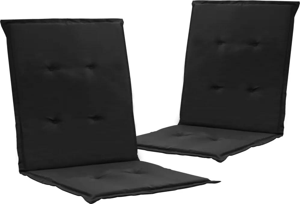 Almofadões para cadeiras de jardim 2 pcs 100x50x3 cm preto