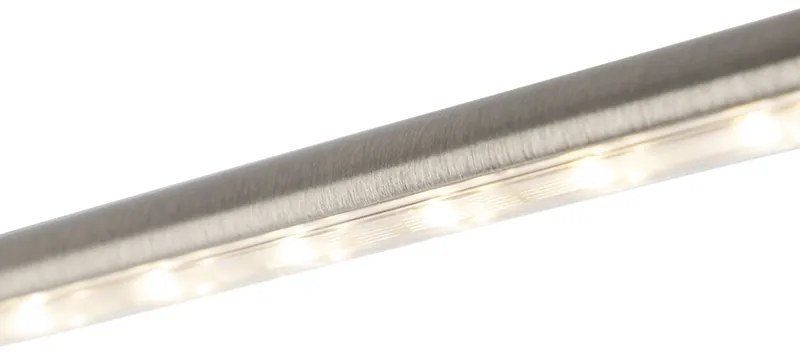Candeeiro de mesa moderno em aço com dimmer tátil incl. LED - Douwe Moderno