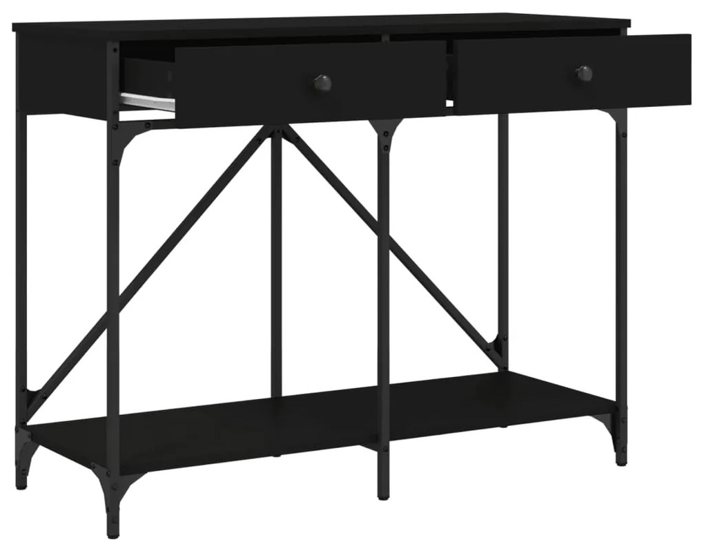 Mesa consola 100x39x78,5 cm derivados de madeira preto