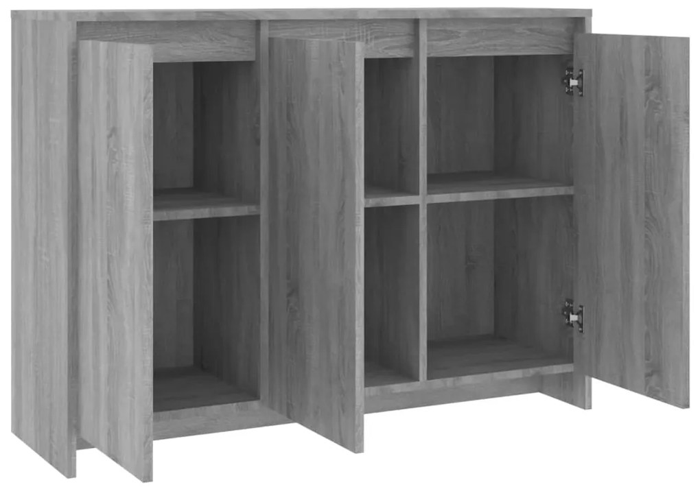 Aparador 102x33x75 cm derivados de madeira cinzento sonoma