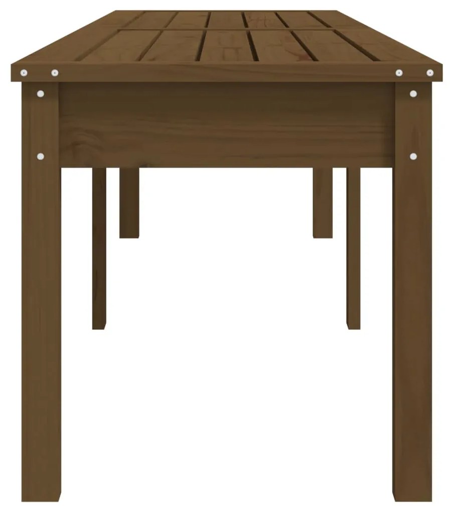 Banco de jardim com 2 lugares pinho maciço castanho-mel