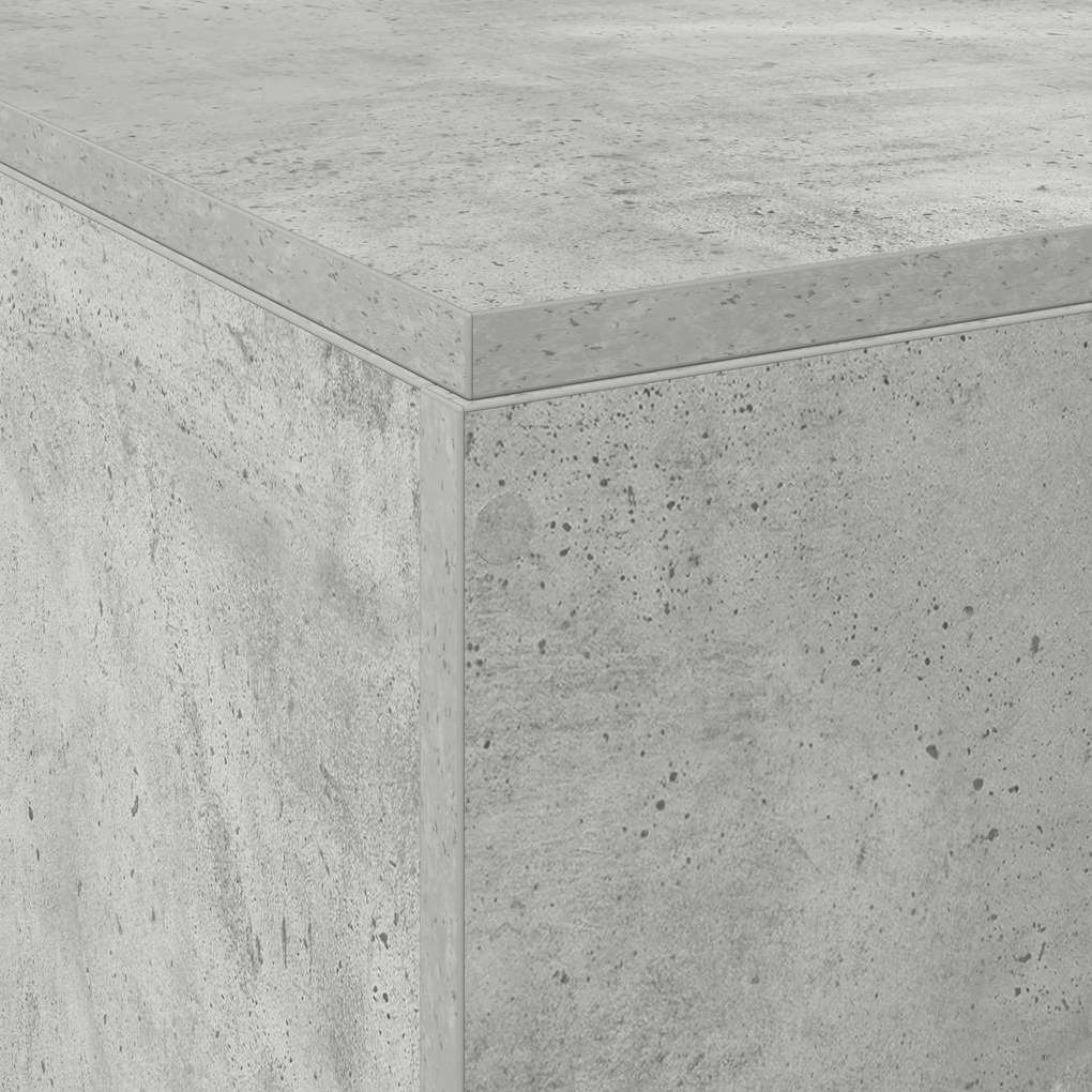 Estrado de cama com arrumação Cinza Concreto 120x200 cm