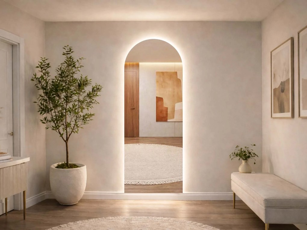 Espelho atípico com iluminação A38 35×93