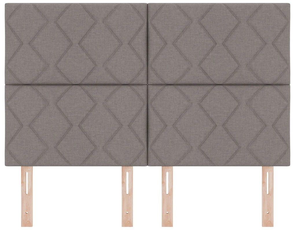 Cabeceira Design de Blocos em Diamante Taupe 160 cm Tecido