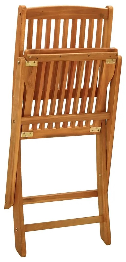5 pcs conjunto de jantar p/ jardim madeira de acácia maciça
