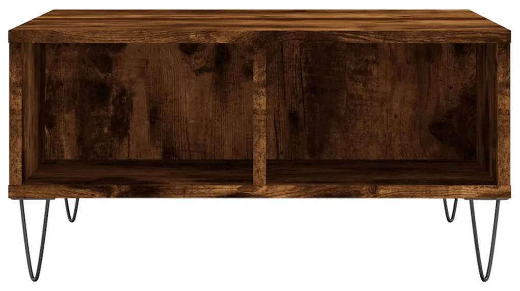 Mesa de centro 60x60x30 cm derivados de madeira carvalho fumado