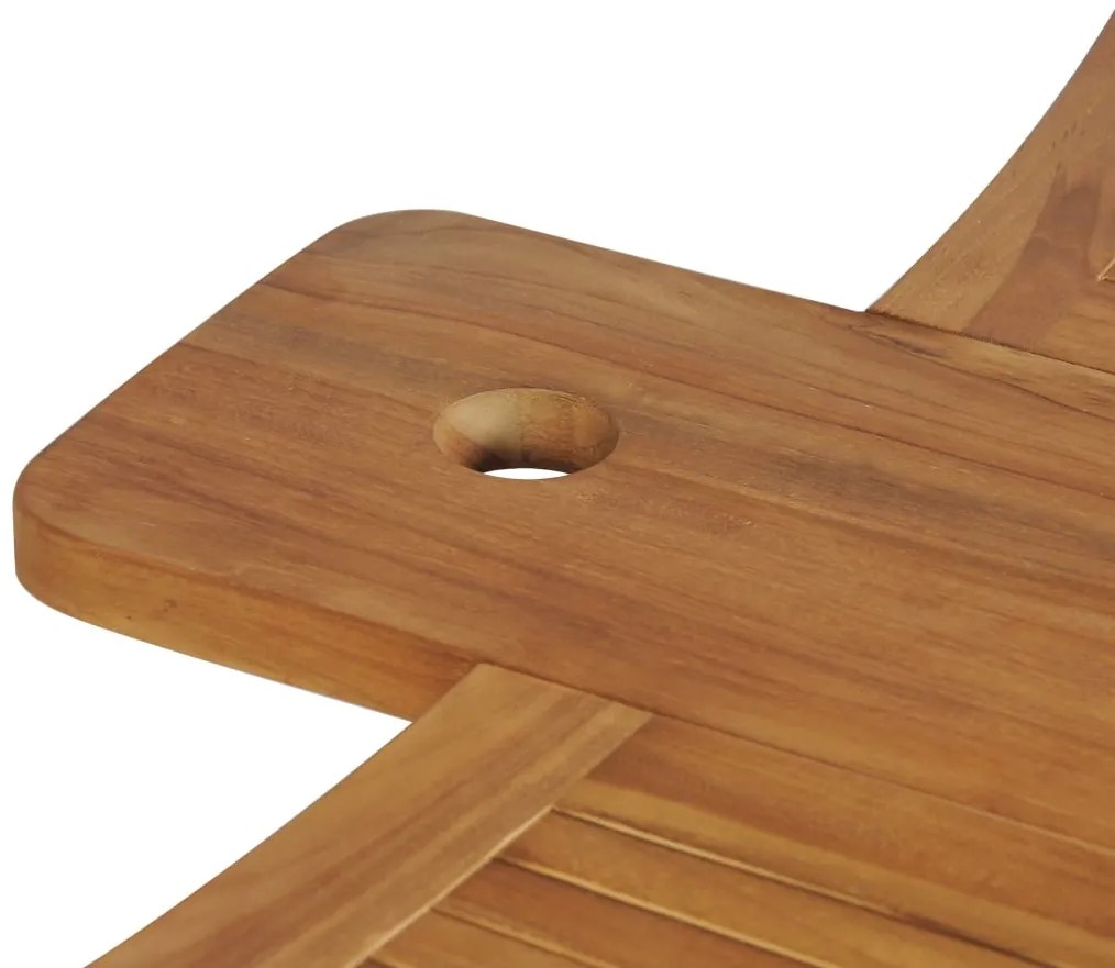 Mesa de bar dobrável 155x53x105 cm madeira teca maciça
