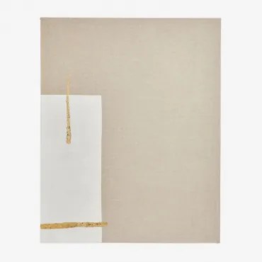 Quadro Decorativo 80x100 Cm Pintado À Mão Sobre Linho Com Relevo De Estuque Mivara A - Sklum