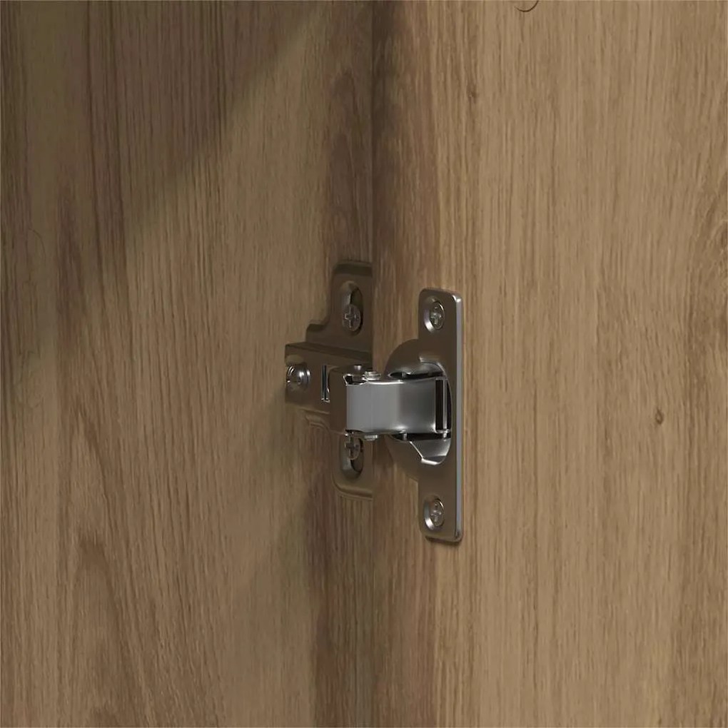 Conjunto de Móveis de Casa de Banho de 4 Peças Carvalho Artesanal Made
