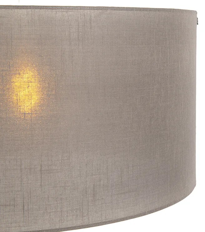 Candeeiro de suspensão rústico branco com cúpula bege 50 cm - Combi 1 Moderno