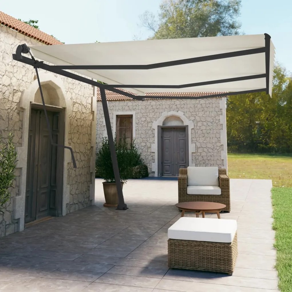 Conjunto de postes para toldo 600x245 cm ferro antracite