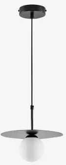 Lâmpada De Teto Para Casa De Banho Com Bola De Cristal Jorien Preto - Sklum