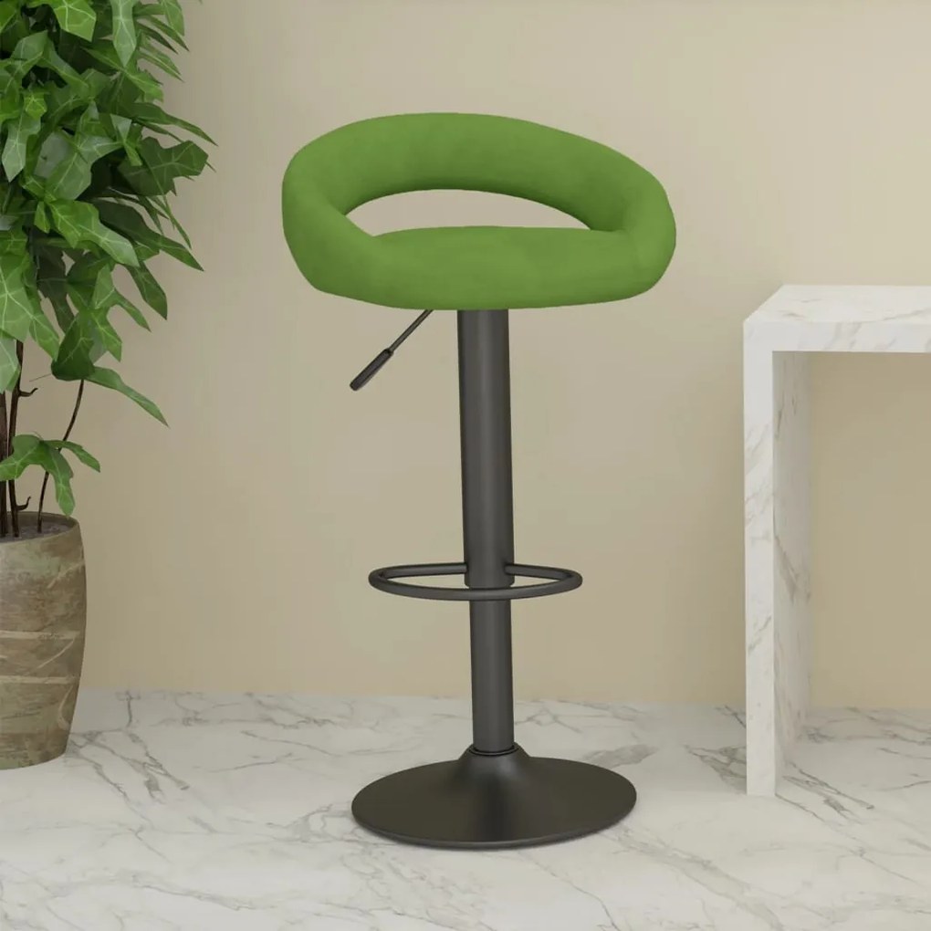 vidaXL Banco de bar veludo verde-claro