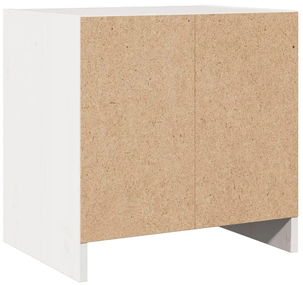 Mesa de cabeceira 40x30,5x40 cm madeira de pinho maciça branco