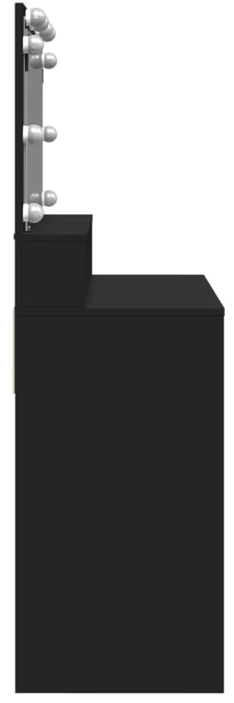 Toucador com LED 80x41x134,5 cm preto
