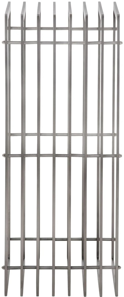 Suporte para lenha Irving em aço inoxidável 50 x 100 x 40 cm Prateado