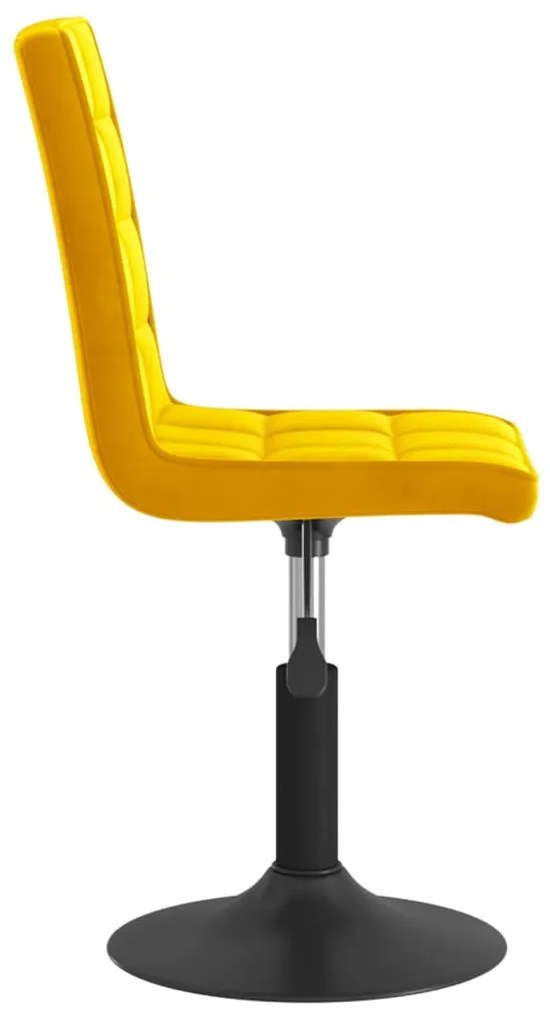 Cadeiras de jantar giratórias 2 pcs veludo amarelo mostarda