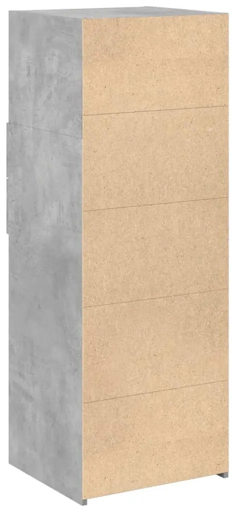 Armário alto 45x42,5x124 cm derivados de madeira cinza cimento