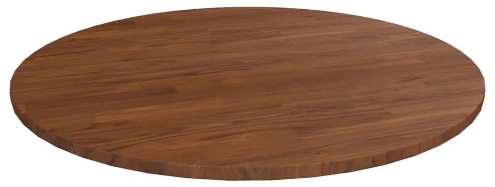 vidaXL Tampo mesa redondo Ø90x1,5 cm carvalho tratado castanho-escuro