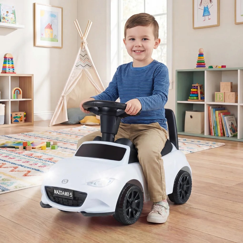Carro de empurrar para crianças – Brinquedo deslizante com design de apoio no chão e espaço de arrumação – Carro para sentar e deslizar para trás – Br