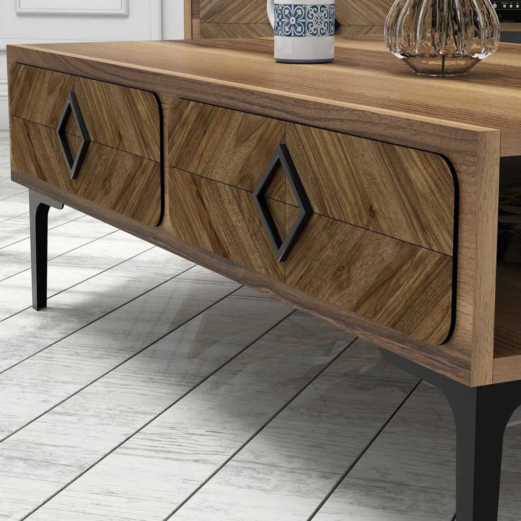 Mesa de Centro Samba – Nogueira – 105x34,6x60 cm