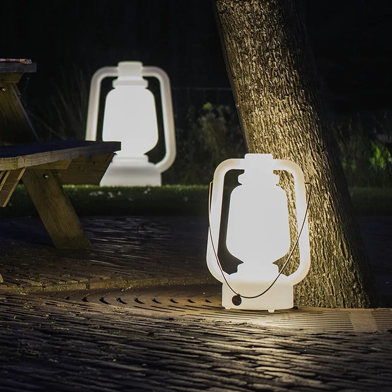 Candeeiro de pé branco 51 cm IP44 - STORM Large