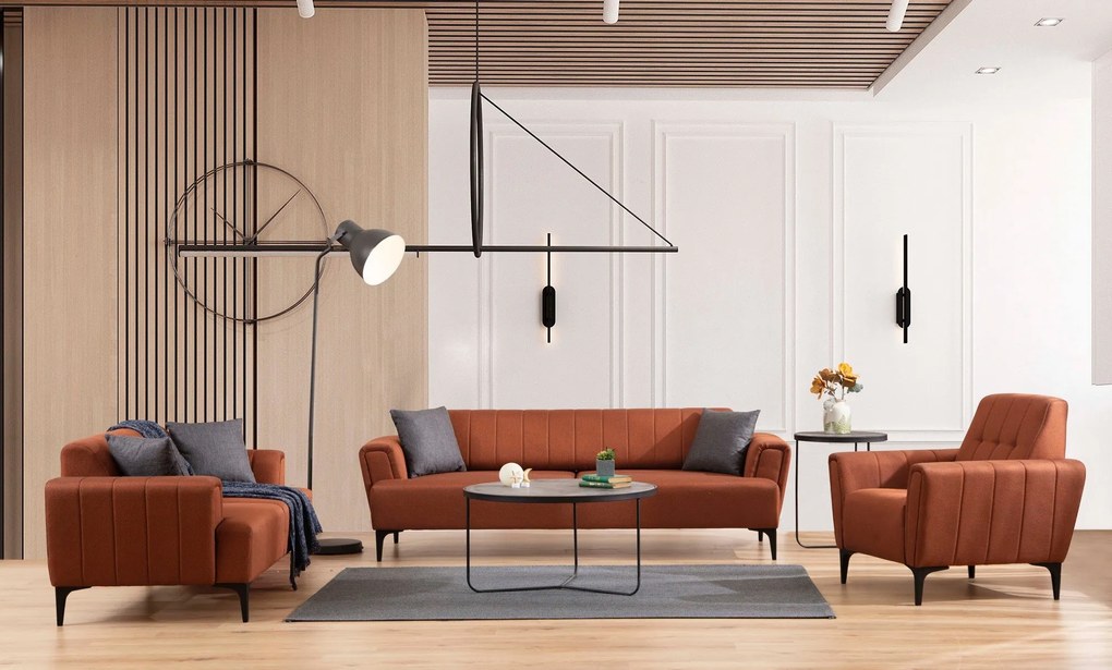 Sofá de 2 Lugares Hamlet – Vermelho Telha – 180x95x77 cm