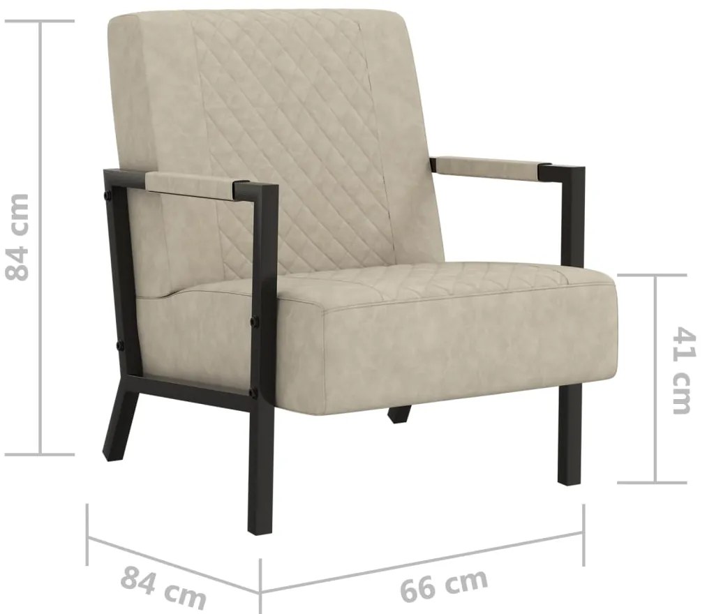 Poltrona em couro artificial cinzento-claro